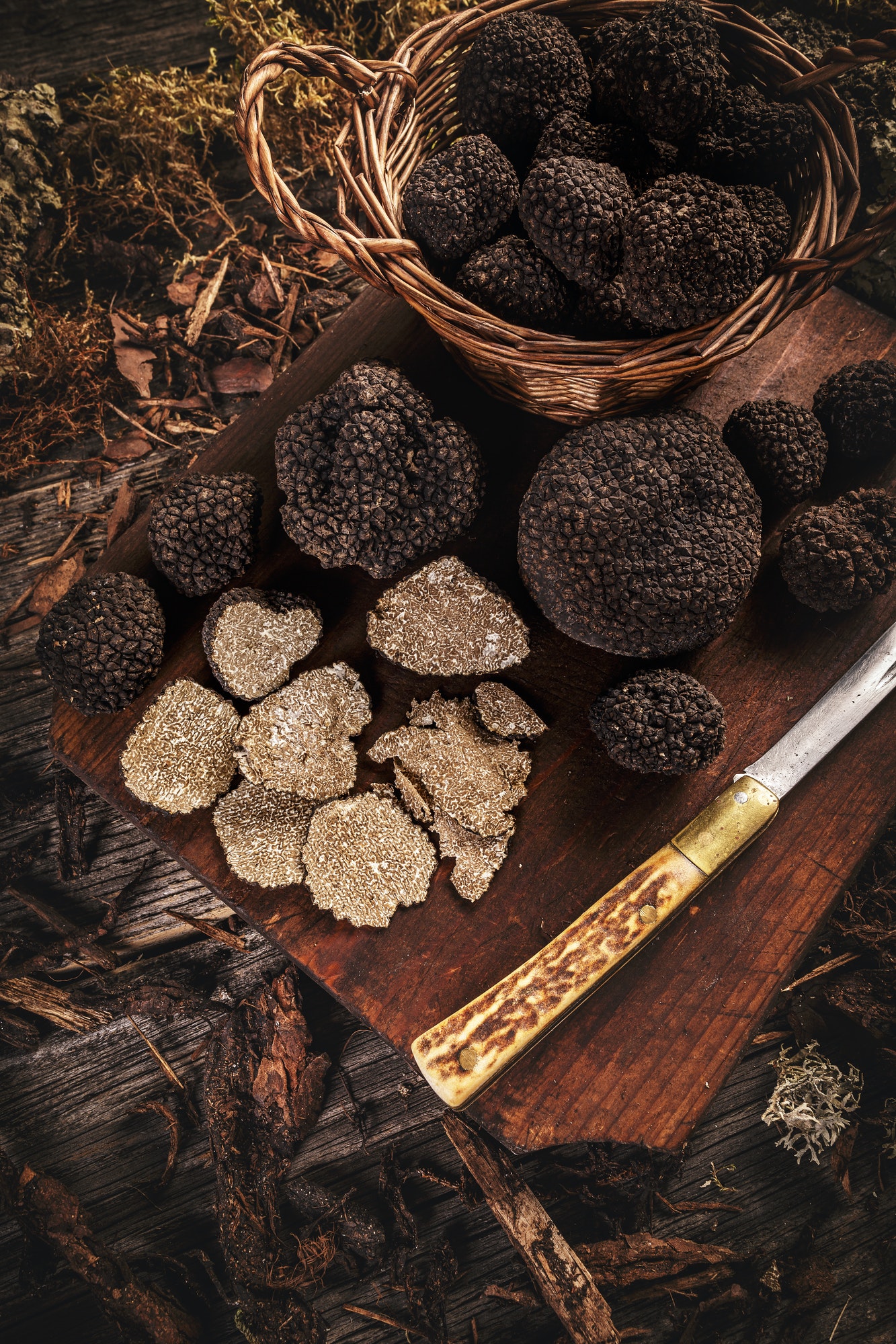 Delicacy black truffles